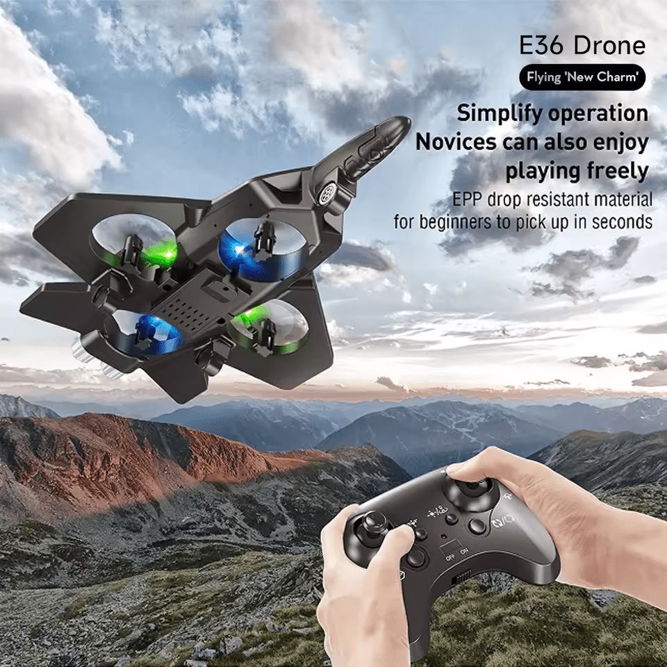 2.4GHz RC Fighter Jet with Headless Mode & LED Lights - Remote Control - Toy Lane