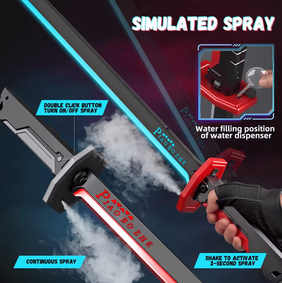 Rechargeable Multi-Color Battle Sword with Smoke & Lights - Toy Weapons - Toy Lane