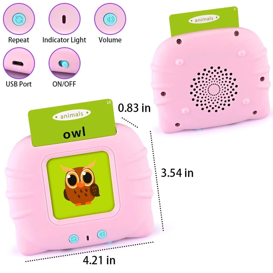 Rechargeable Talking Flash Card Reader for Toddlers - Educational Toys - Toy Lane