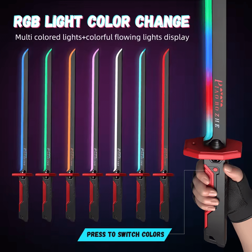 Rechargeable Multi-Color Battle Sword with Smoke & Lights - Toy Weapons - Toy Lane