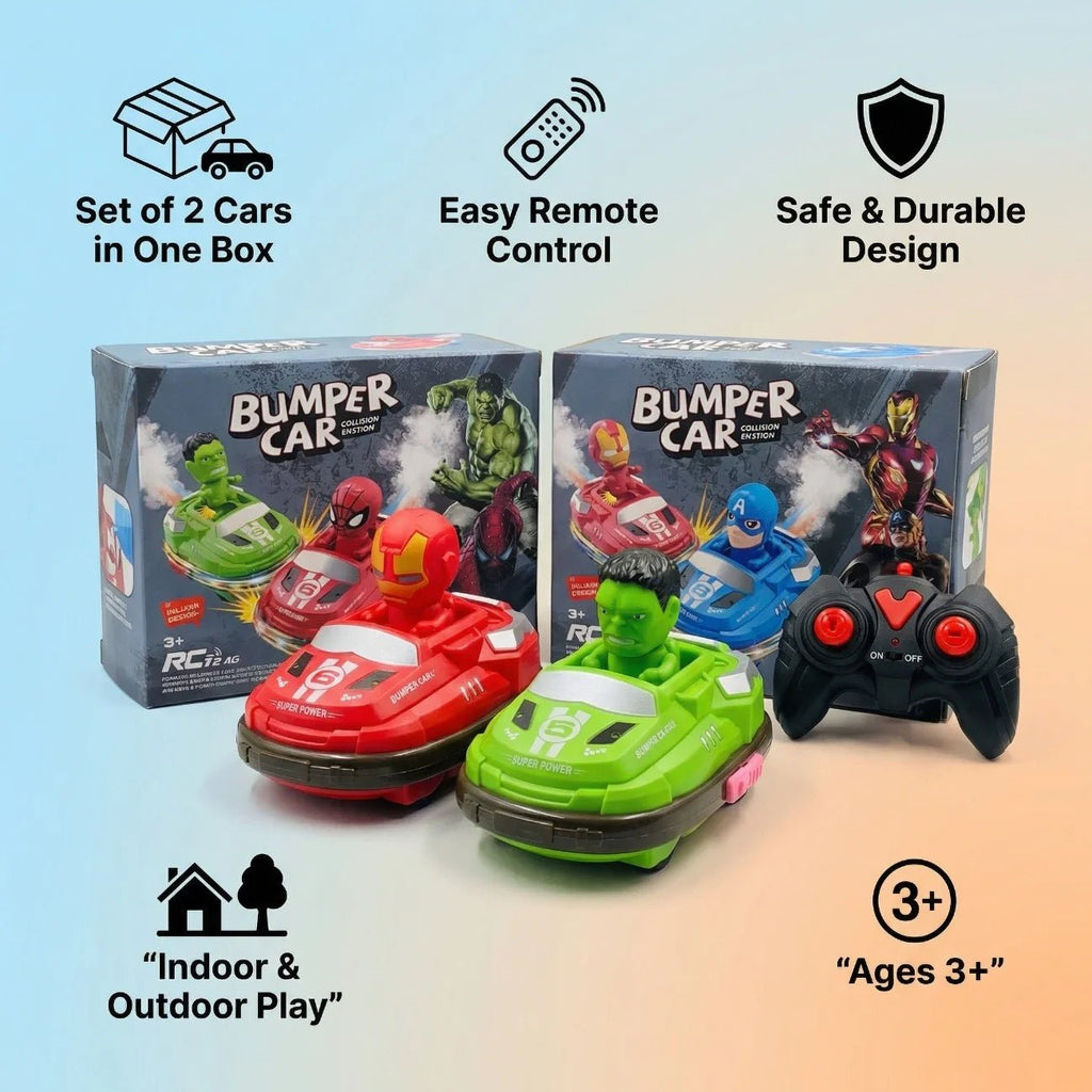 2Pcs RC Bumper Cars with Collision Ejection - Remote Control - Toy Lane