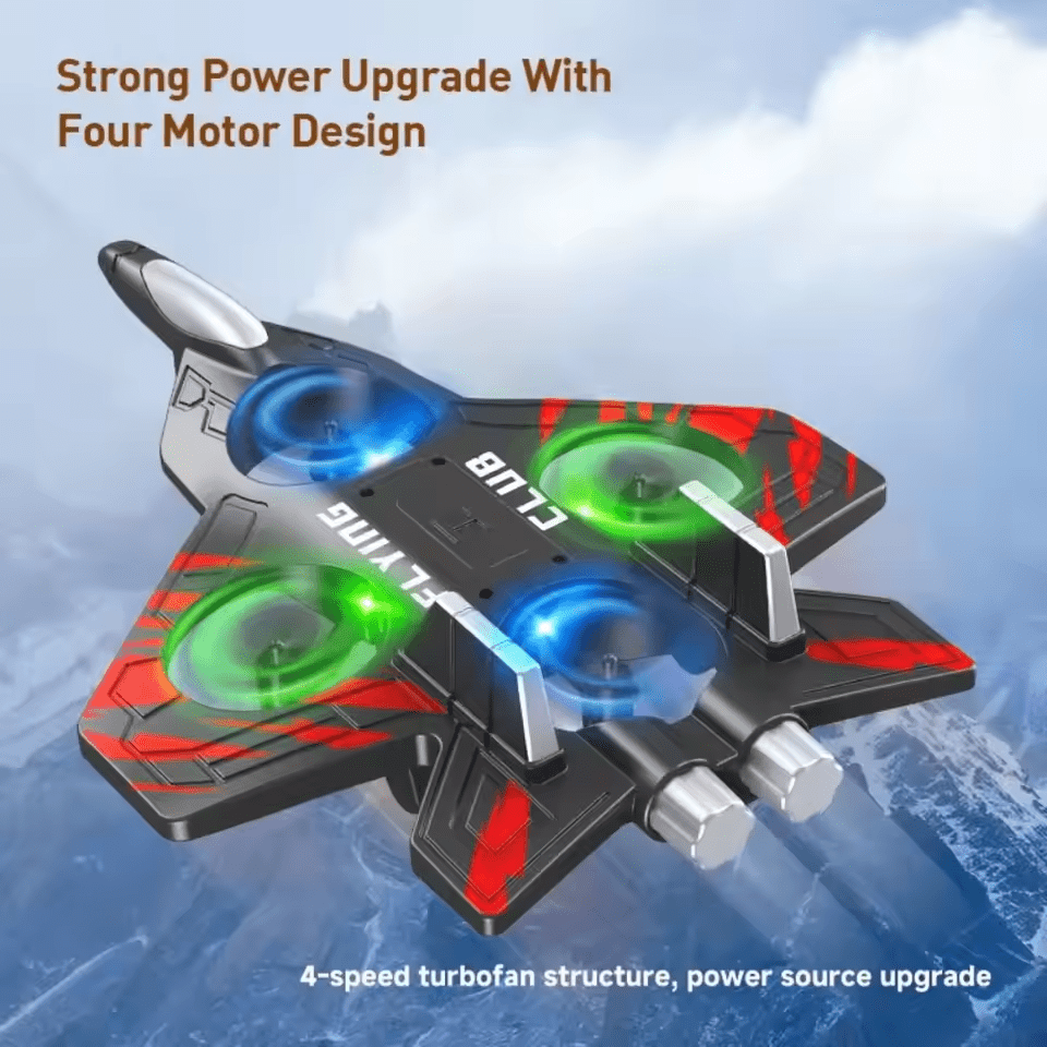 2.4GHz RC Fighter Jet with Headless Mode & LED Lights - Remote Control - Toy Lane