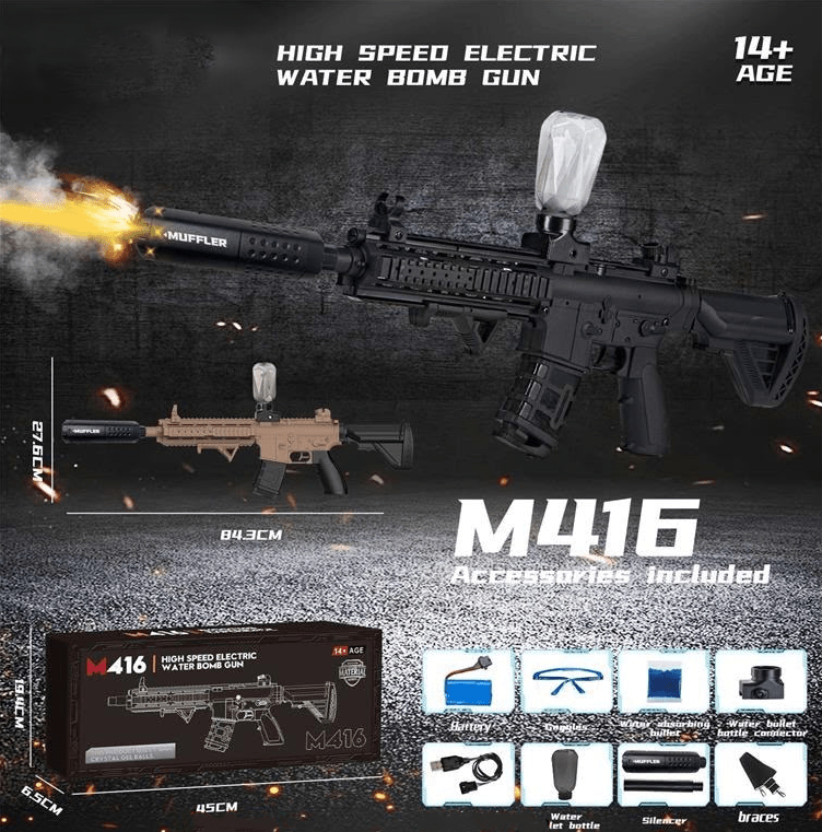 Electric M416 Gel Blaster with Smoke & Light - Toy Weapons - Toy Lane