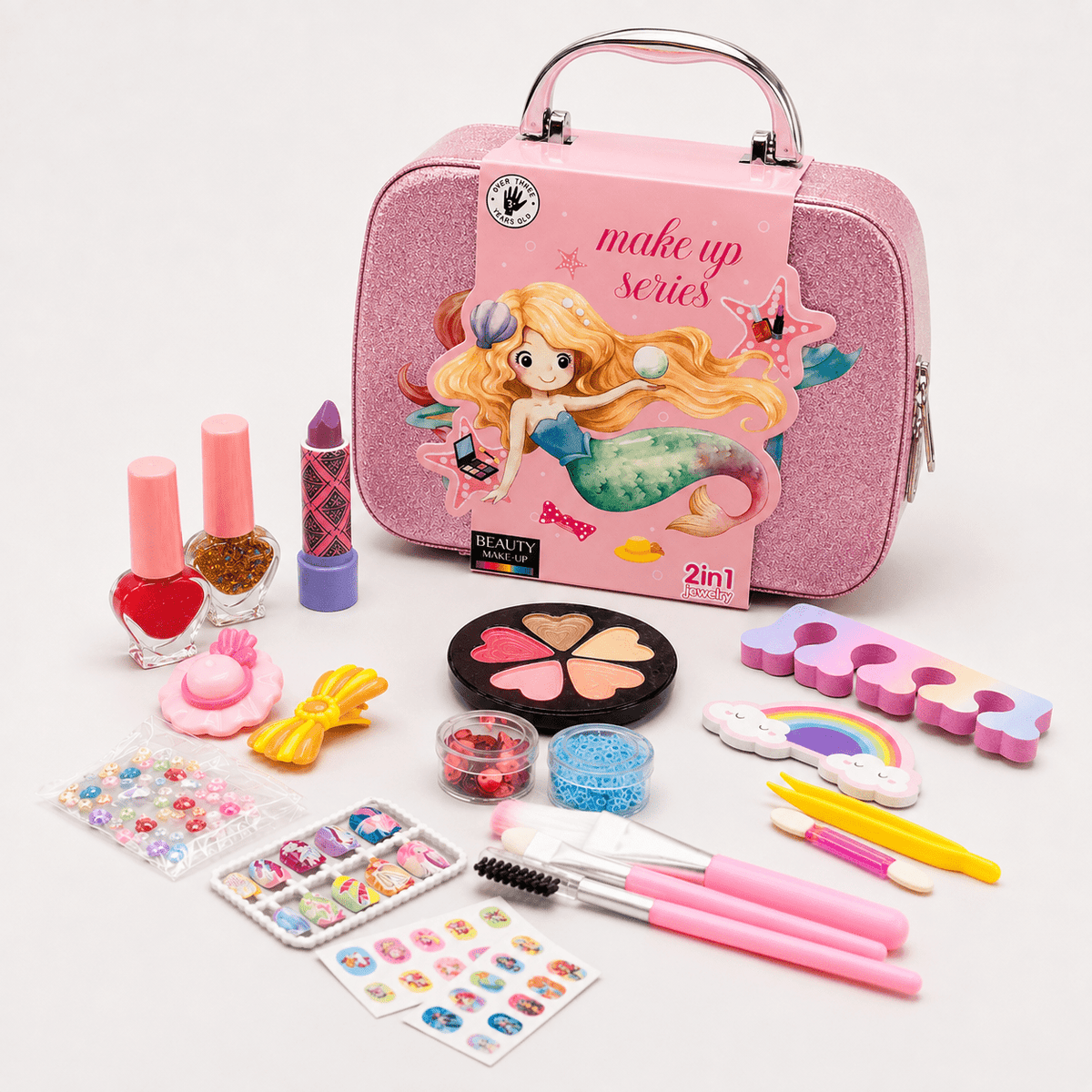 Mermaid 2-in-1 Kids Real Makeup Bag Set - Fashion & Makeup - Toy Lane