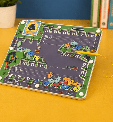 Magnetic Alphabet Maze & Word Learning Board with 20 Cards - Educational Toys - Toy Lane