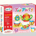 9Pcs Ceramic Tea Party Set for Painting