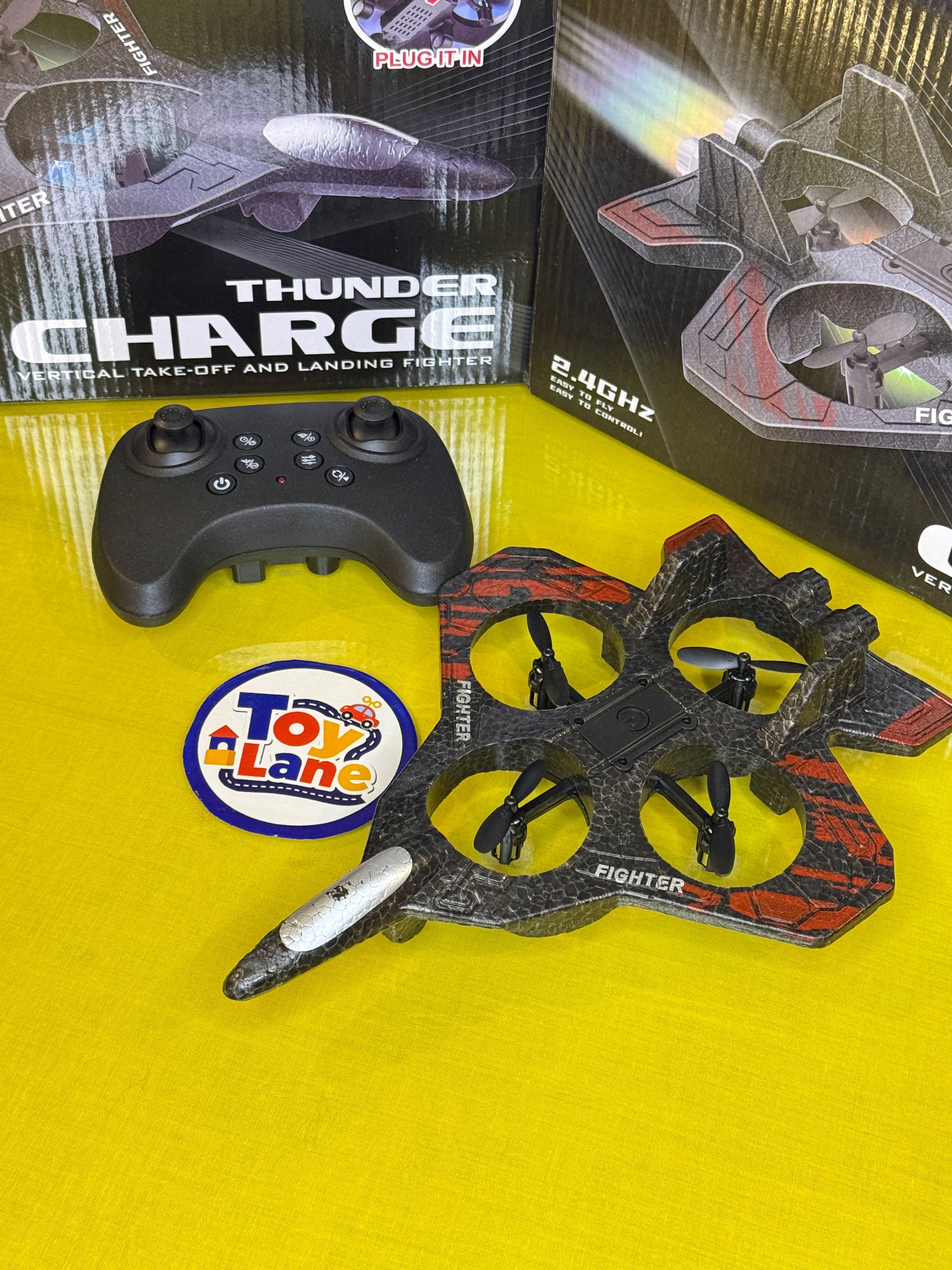 2.4GHz RC Fighter Jet with Headless Mode & LED Lights
