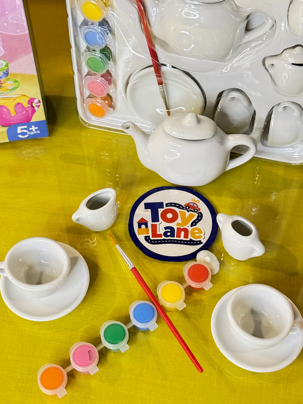 9Pcs Ceramic Tea Party Set for Painting