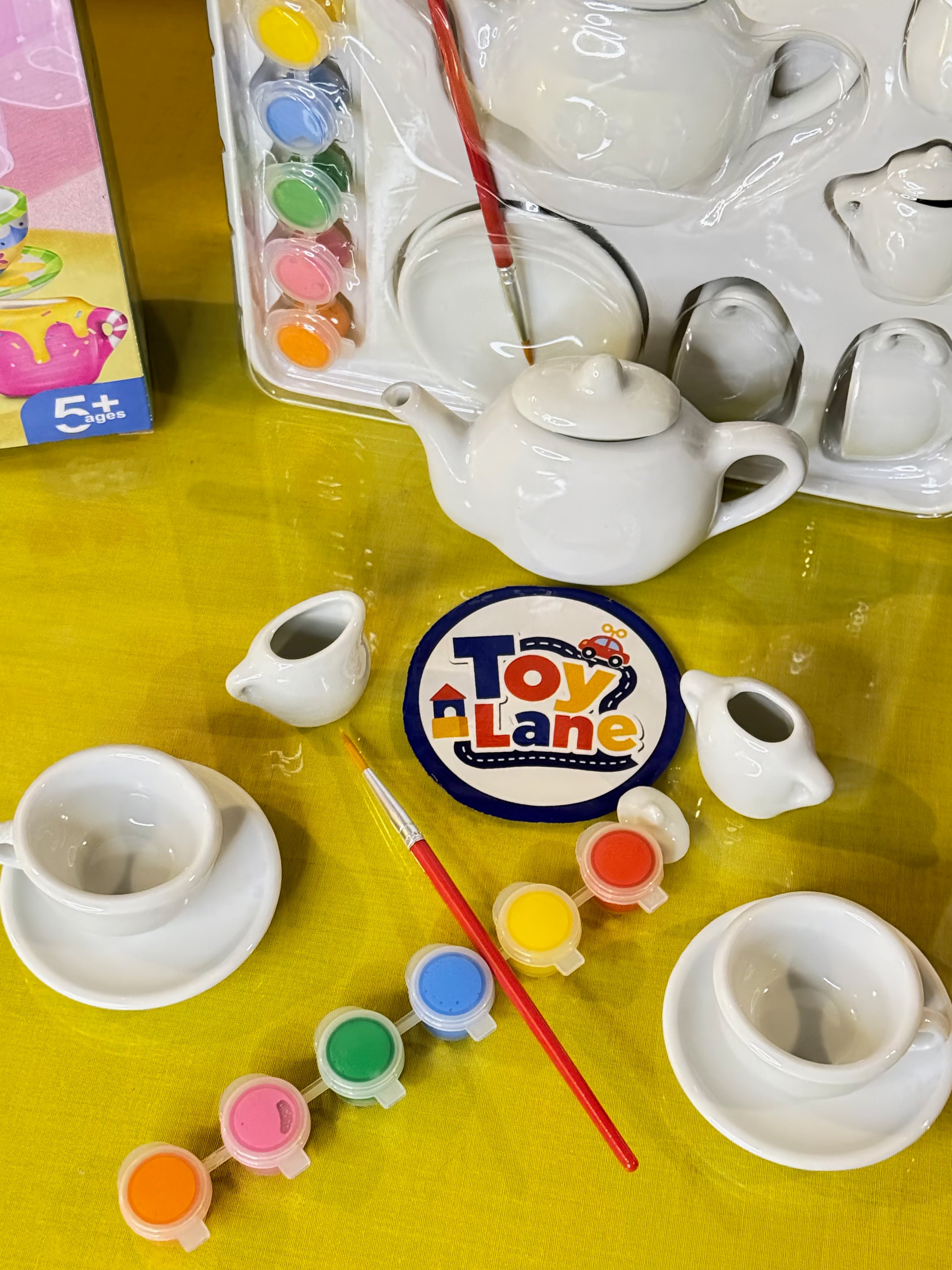 9Pcs Ceramic Tea Party Set for Painting