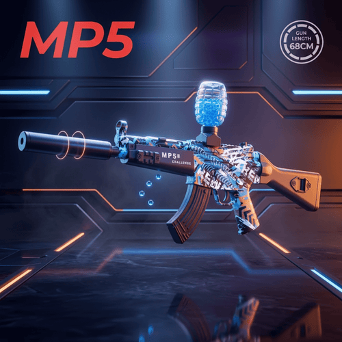 Rechargeable MP5-Style Gel Blaster with Smoke-Effect Muffler - Toy Weapons - Toy Lane
