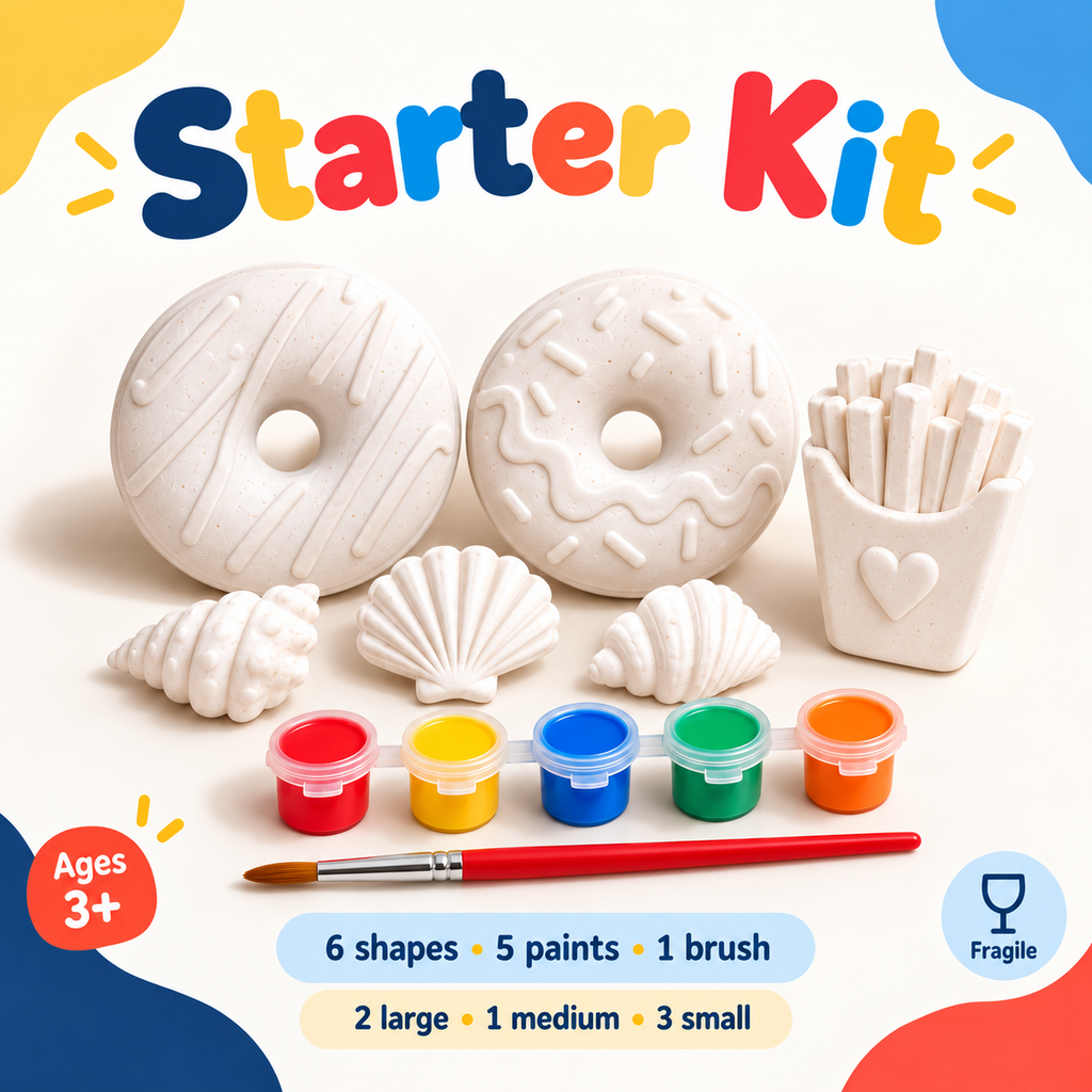 DIY Plaster Painting Kit for Kids – Assorted Shapes