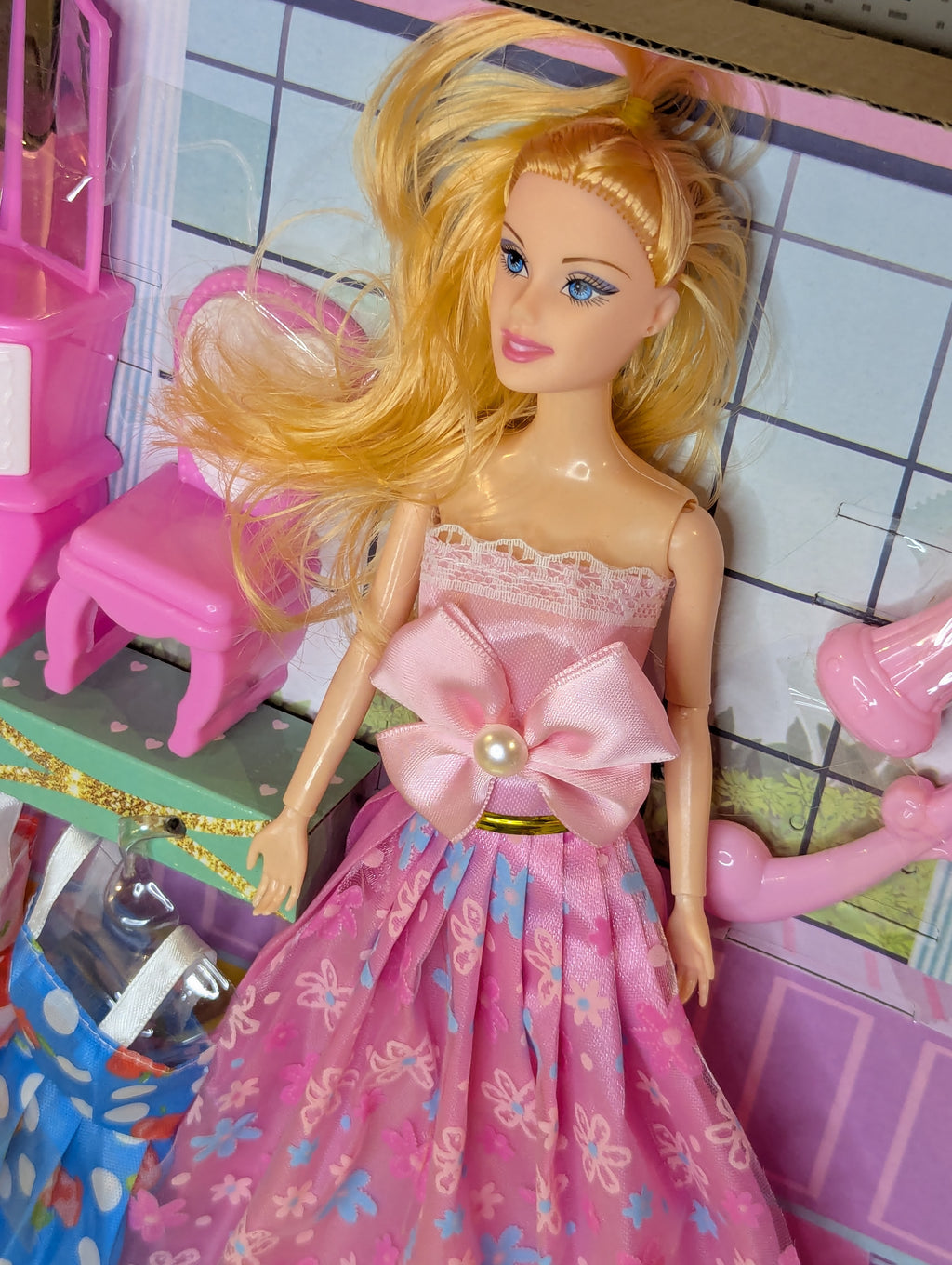 Fashion Doll Set with Mini Companion & Accessories