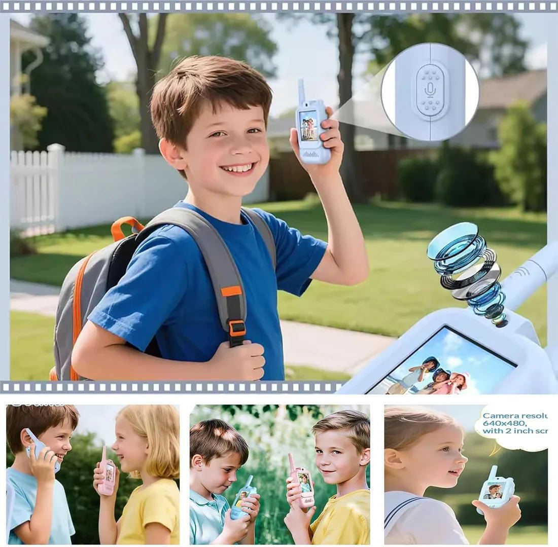 2Pcs Rechargeable Kids Video Walkie Talkie Set - Kids Walkie Talkies - Toy Lane