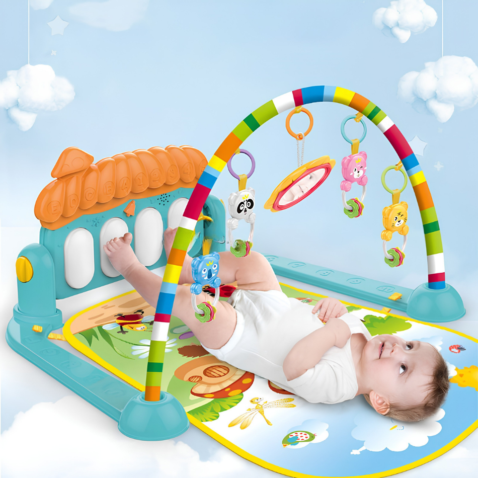 Baby Gym Piano Play Mat with Hanging Toys