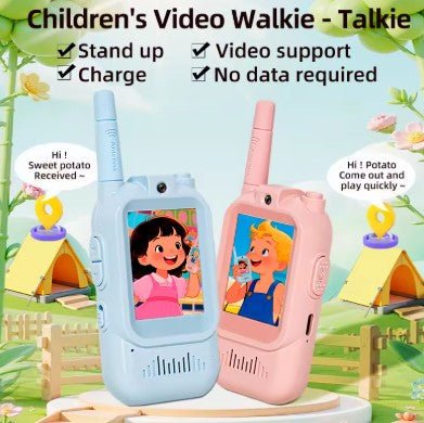 2Pcs Rechargeable Kids Video Walkie Talkie Set - Kids Walkie Talkies - Toy Lane