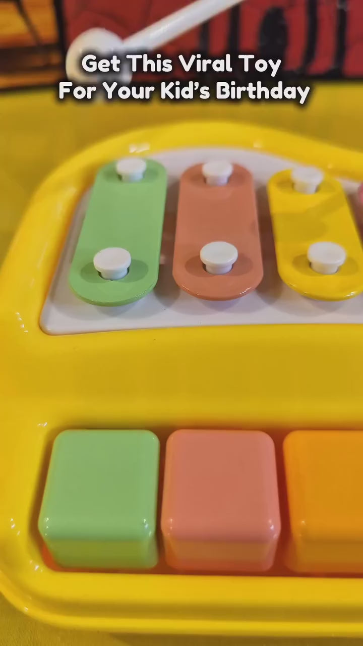 2-in-1 Piano Xylophone Toy with Colorful Keys