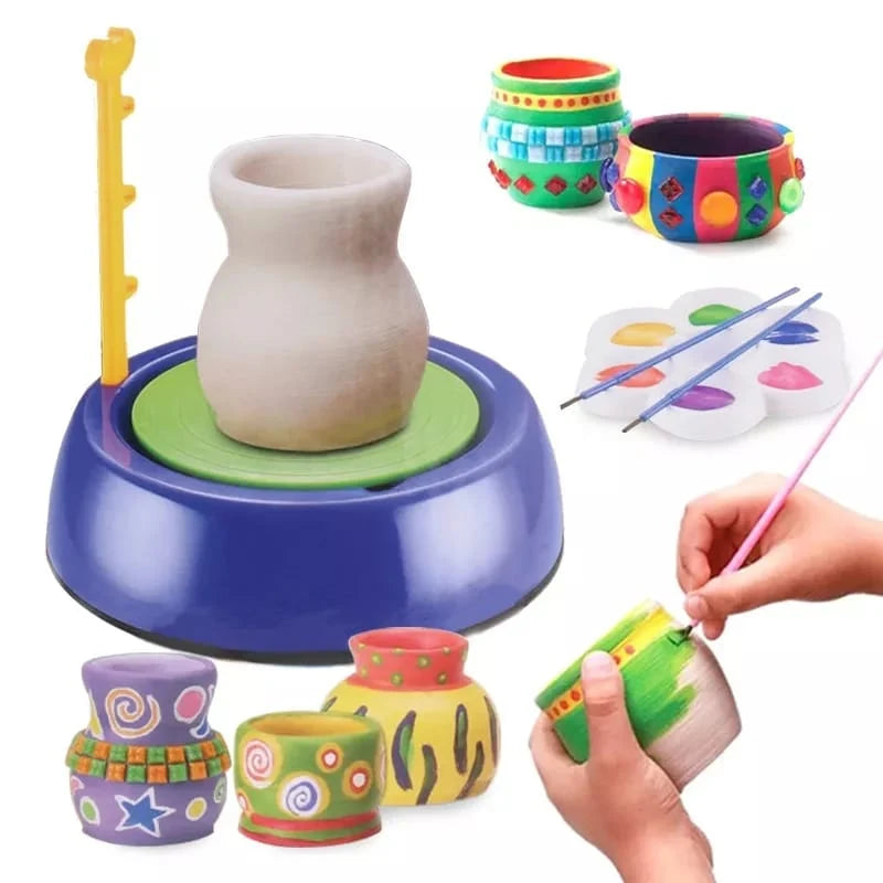 Kids Pottery Wheel Set with Clay & Tools