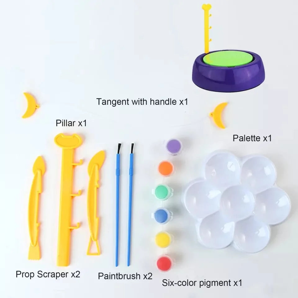Kids Pottery Wheel Set with Clay & Tools