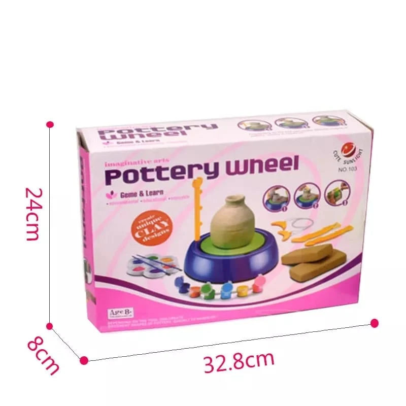 Kids Pottery Wheel Set with Clay & Tools