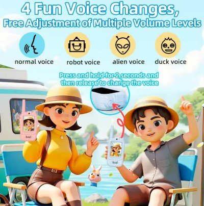 2Pcs Rechargeable Kids Video Walkie Talkie Set - Kids Walkie Talkies - Toy Lane